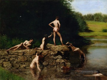 Schwimmen Realismus Thomas Eakins Nacktheit Ölgemälde